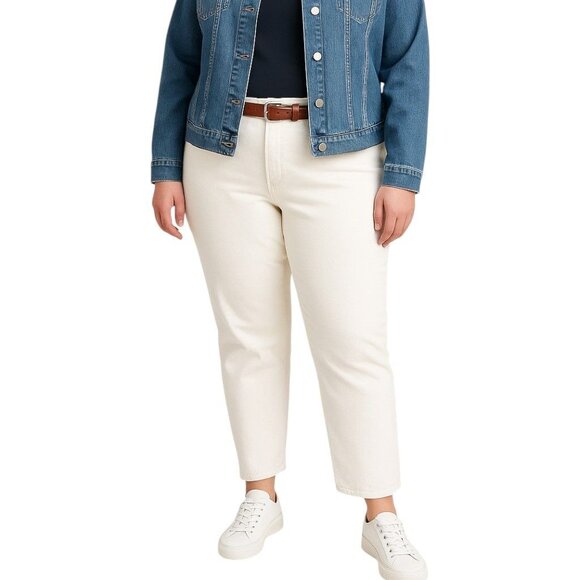 Levis Signature Womens Jeans Heritage High Rise Straight Stretch Denim Size 18 - Picture 1 of 13